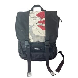 Timbuk2 Swig Black Backpack with Artistic Floral Design